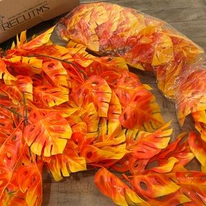 3 Pack Artificial Fall Palm Leaves for Autumn Hanging Plant/Wreath Sustainable